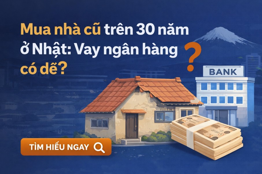 Mua nhà cũ trên 30 năm ở Nhật: Vay ngân hàng có dễ?