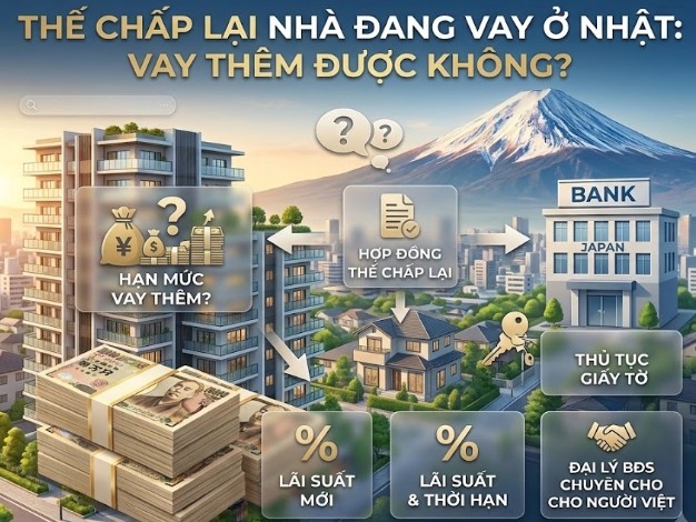 Thế Chấp Lại Nhà Đang Vay ở Nhật: Vay Thêm Được Không?
